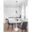 CWI Lighting Secure 1 Light Down Mini Pendant, Black