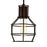 CWI Lighting Secure 1 Light Down Mini Pendant, Chocolate