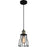 CWI Lighting Graham 1 Light Down Mini Pendant, Black - 9609P6-1-101