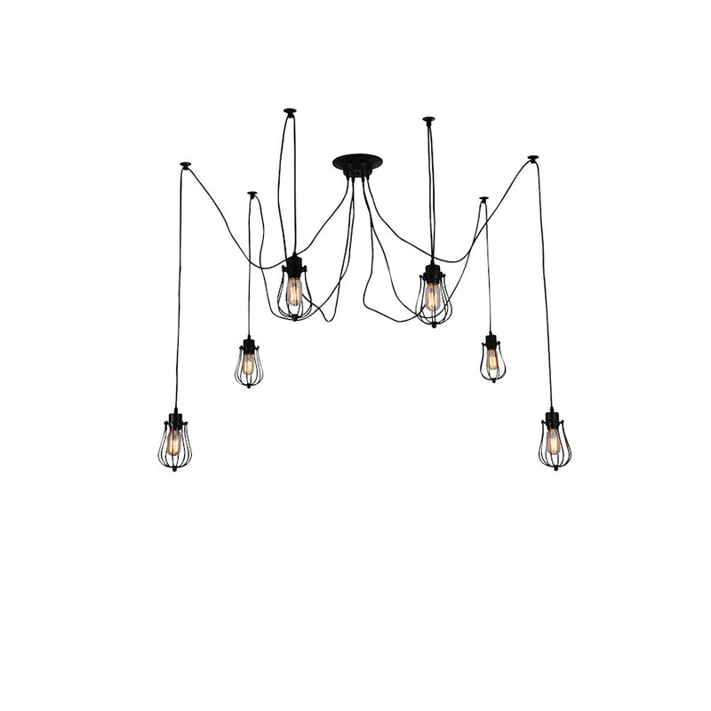 CWI Lighting Tomaso 6 Light Multi Light Pendant, Black