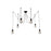 CWI Lighting Tomaso 6 Light Multi Light Pendant, Black - 9610P28-6-101