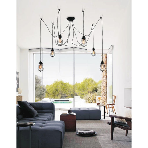 CWI Lighting Tomaso 6 Light Multi Light Pendant, Black