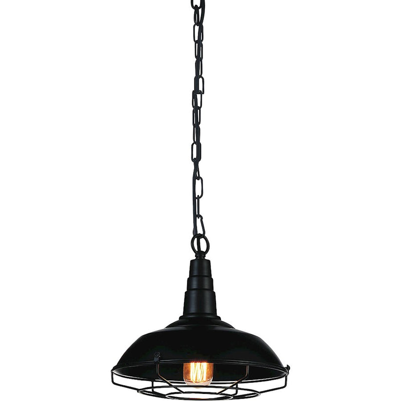 CWI Lighting Morgan 1 Light 11" Down Mini Pendant, Black