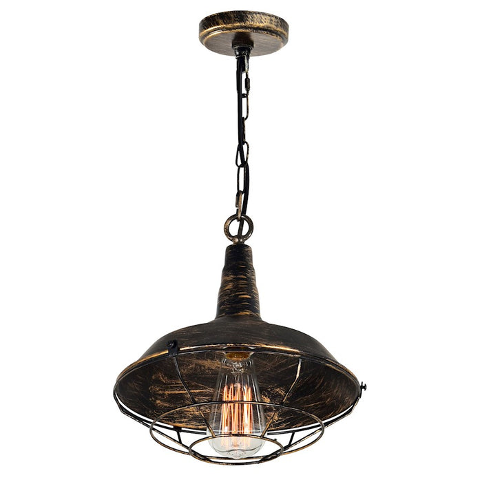 CWI Lighting Morgan 1-Lt 11" Down Mini Pendant, Antique Copper