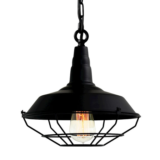 CWI Lighting Morgan 1 Light 14" Down Mini Pendant, Black
