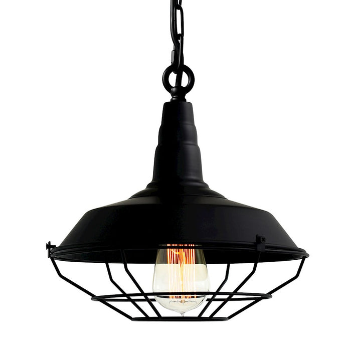 CWI Lighting Morgan 1 Light 14" Down Mini Pendant, Black