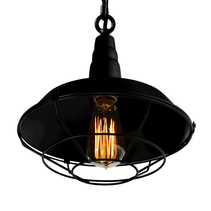 CWI Lighting Morgan 1 Light 14" Down Mini Pendant, Black