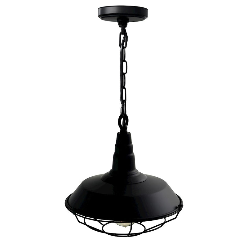 CWI Lighting Morgan 1 Light 14" Down Mini Pendant, Black
