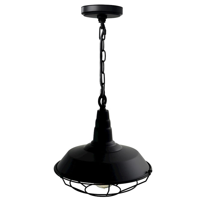 CWI Lighting Morgan 1 Light 14" Down Mini Pendant, Black