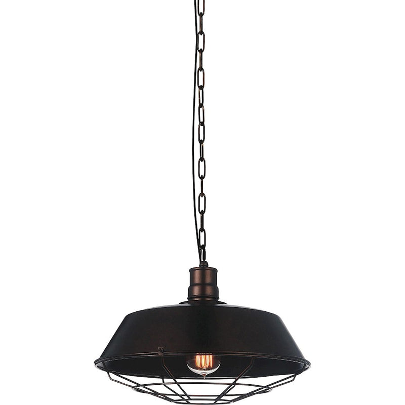 CWI Lighting Morgan 1 Light Down Mini Pendant, Chocolate
