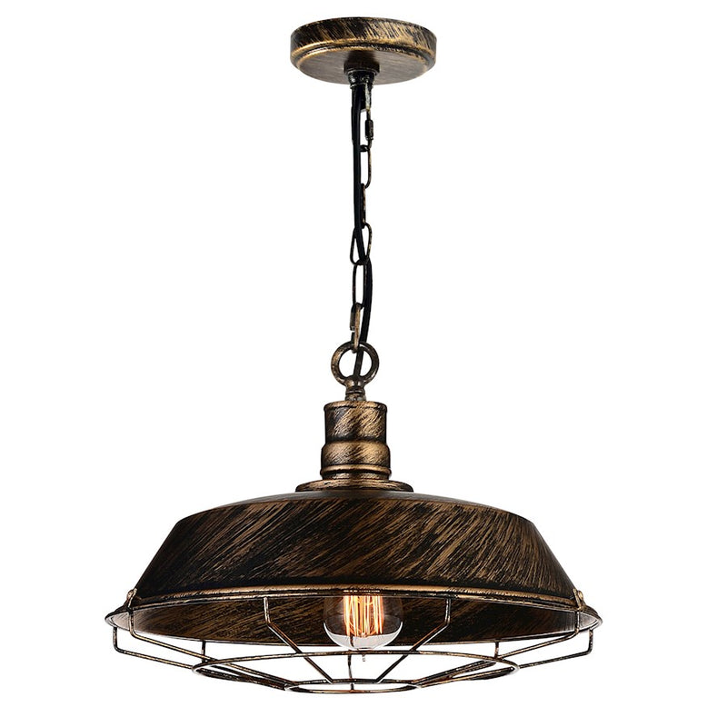 CWI Lighting Morgan 1-Lt 14" Down Mini Pendant, Antique Copper