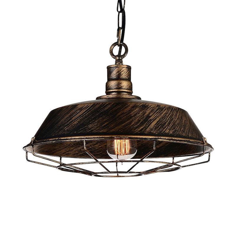 CWI Lighting Morgan 1-Lt 14" Down Mini Pendant, Antique Copper