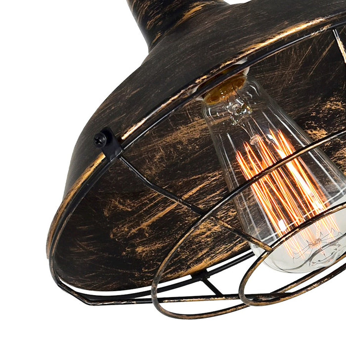 CWI Lighting Morgan 1-Lt 14" Down Mini Pendant, Antique Copper