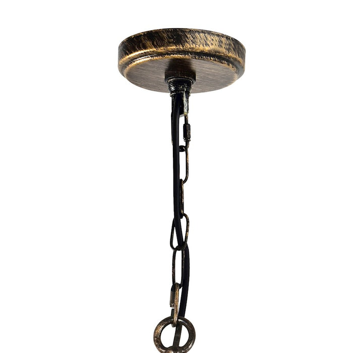CWI Lighting Morgan 1-Lt 14" Down Mini Pendant, Antique Copper