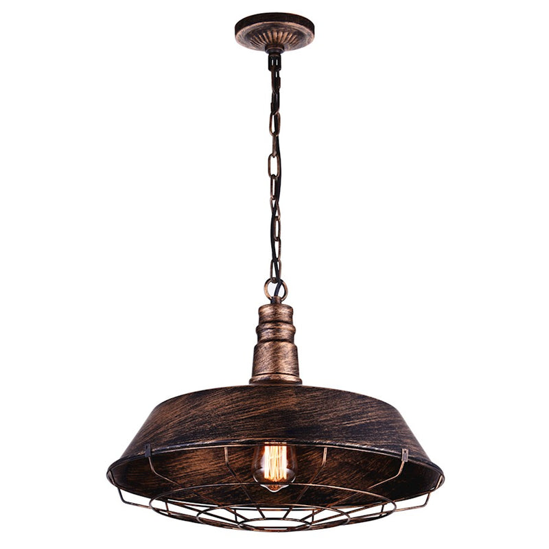 CWI Lighting Morgan 1 Light Down Pendant, Antique Copper