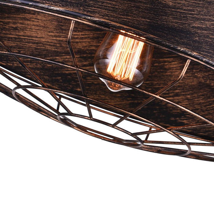 CWI Lighting Morgan 1 Light Down Pendant, Antique Copper