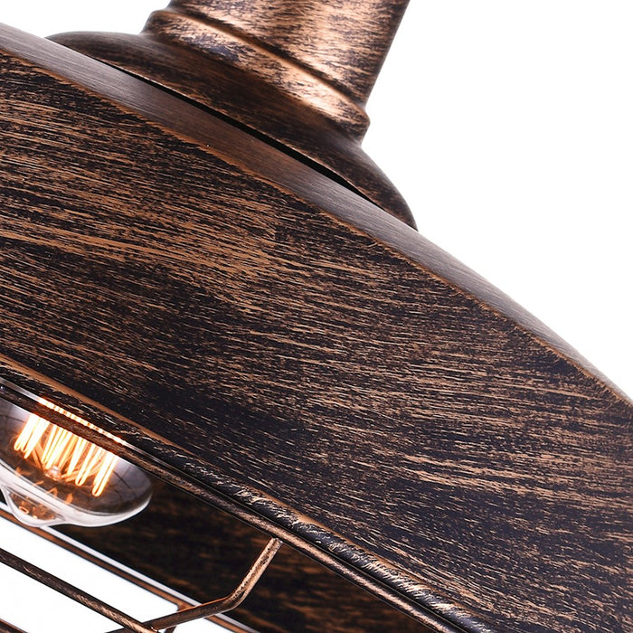CWI Lighting Morgan 1 Light Down Pendant, Antique Copper
