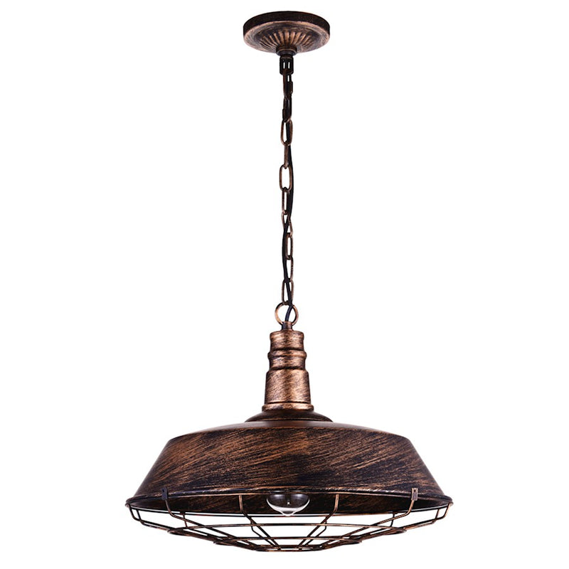 CWI Lighting Morgan 1 Light Down Pendant, Antique Copper