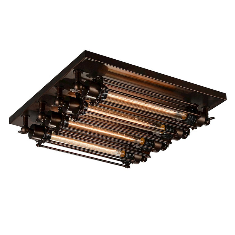 CWI Lighting Kiera 4 Light Flush Mount, Chocolate