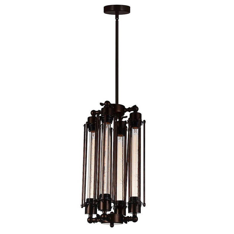 CWI Lighting Kiera 4 Light Down Mini Pendant, Chocolate