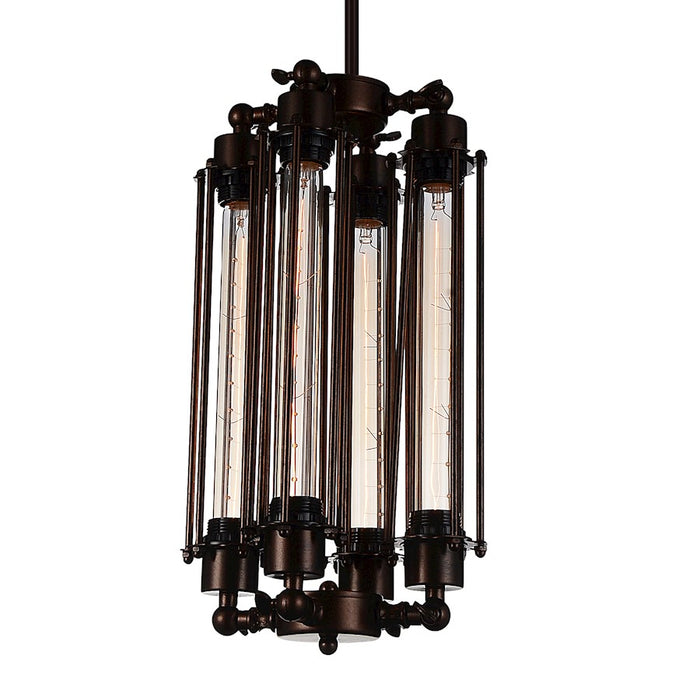CWI Lighting Kiera 4 Light Down Mini Pendant, Chocolate