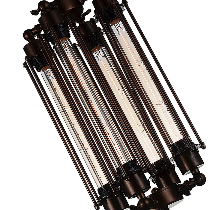 CWI Lighting Kiera 4 Light Down Mini Pendant, Chocolate