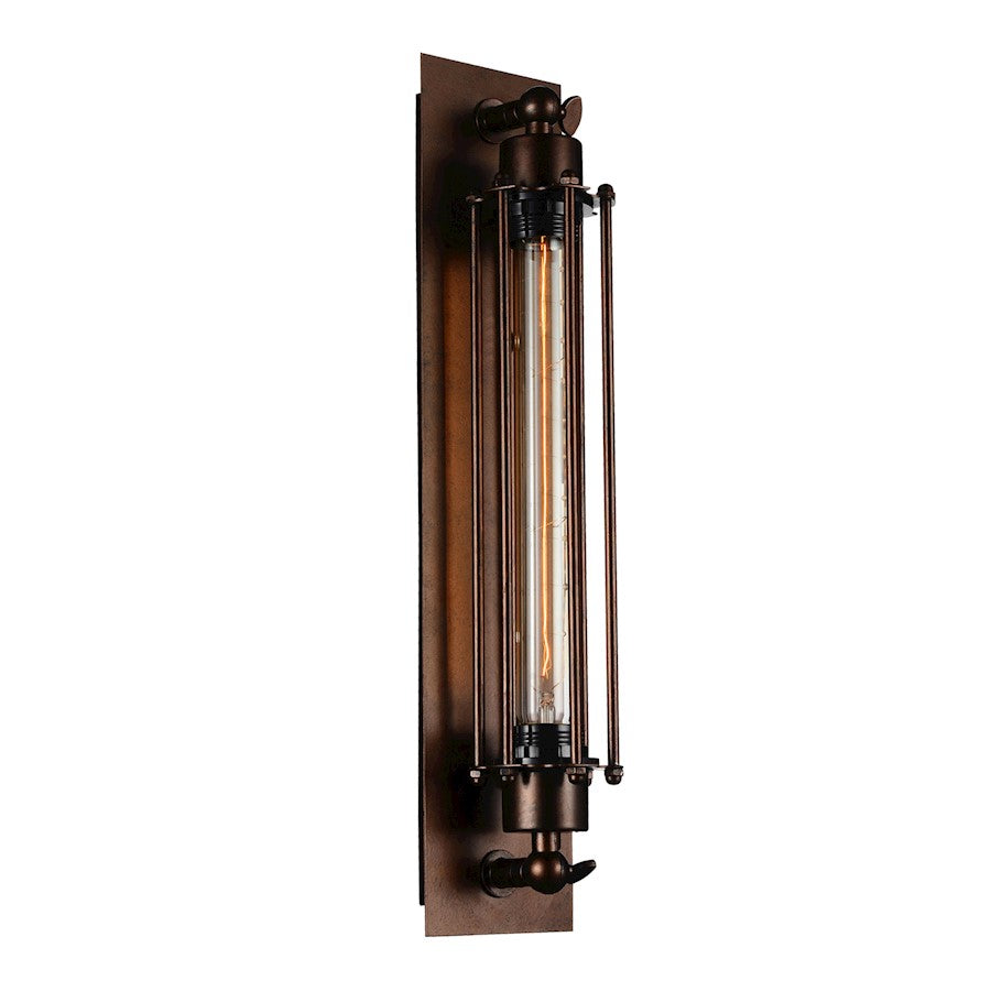 CWI Lighting Kiera 1 Light Wall Light, Chocolate - 9613W4-1-126