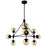 CWI Lighting Glow 10 Light Chandelier, Black/Champagne