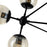 CWI Lighting Glow 10 Light Chandelier, Black/Champagne