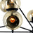 CWI Lighting Glow 10 Light Chandelier, Black/Champagne