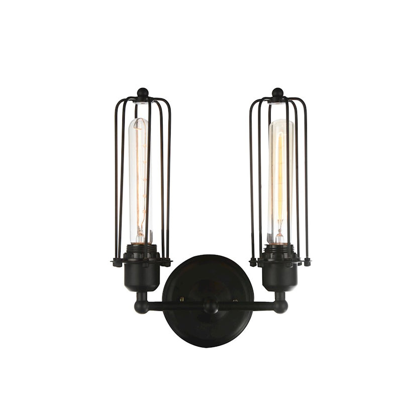 CWI Lighting Benji 2 Light Wall Light, Black