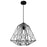 CWI Lighting Bagheera 20" 1 Light Down Pendant, Black