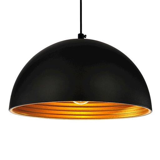 CWI Lighting Modest 1 Light 12" Down Mini Pendant, Black