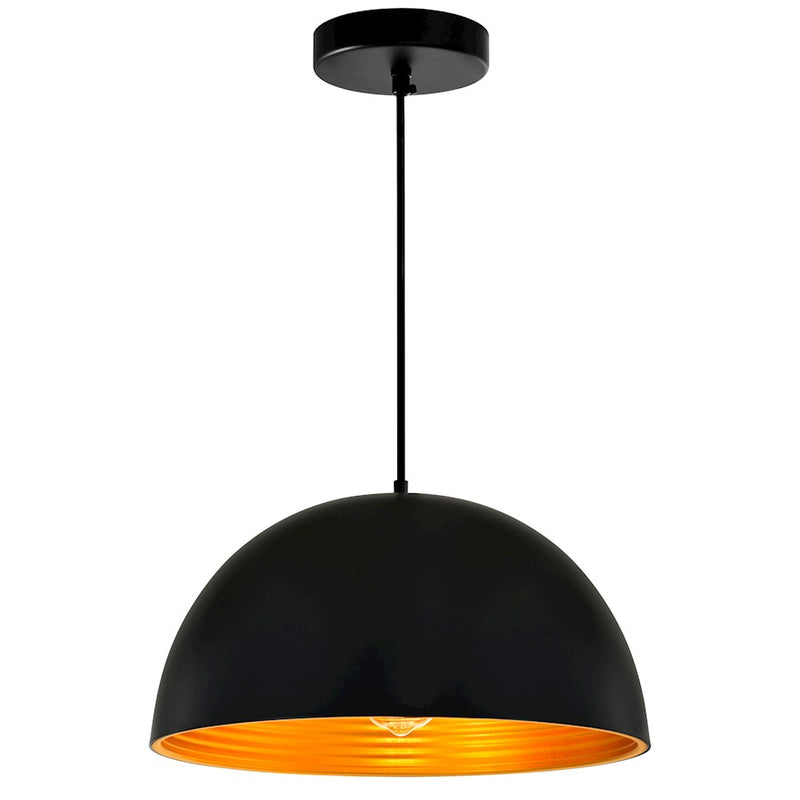CWI Lighting Modest 1 Light Down Pendant, Black