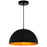 CWI Lighting Modest 1 Light Down Pendant, Black - 9629P16-1-101