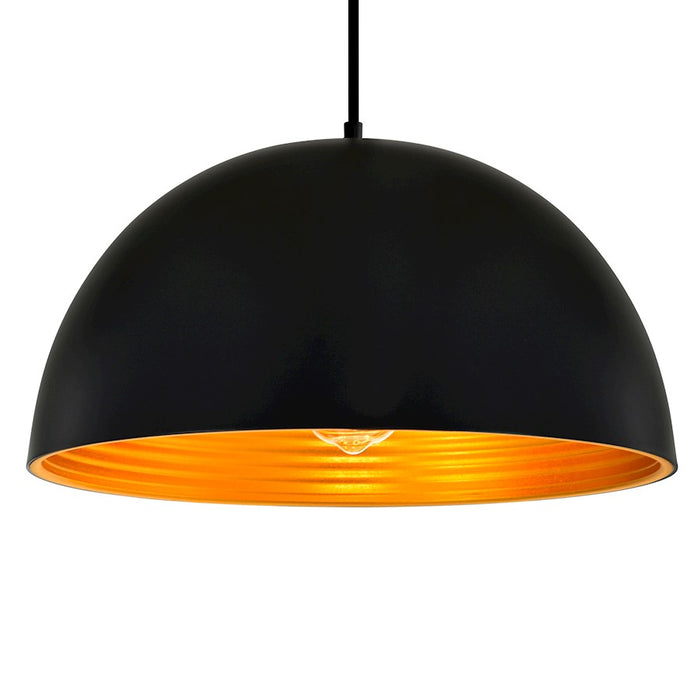 CWI Lighting Modest 1 Light Down Pendant, Black