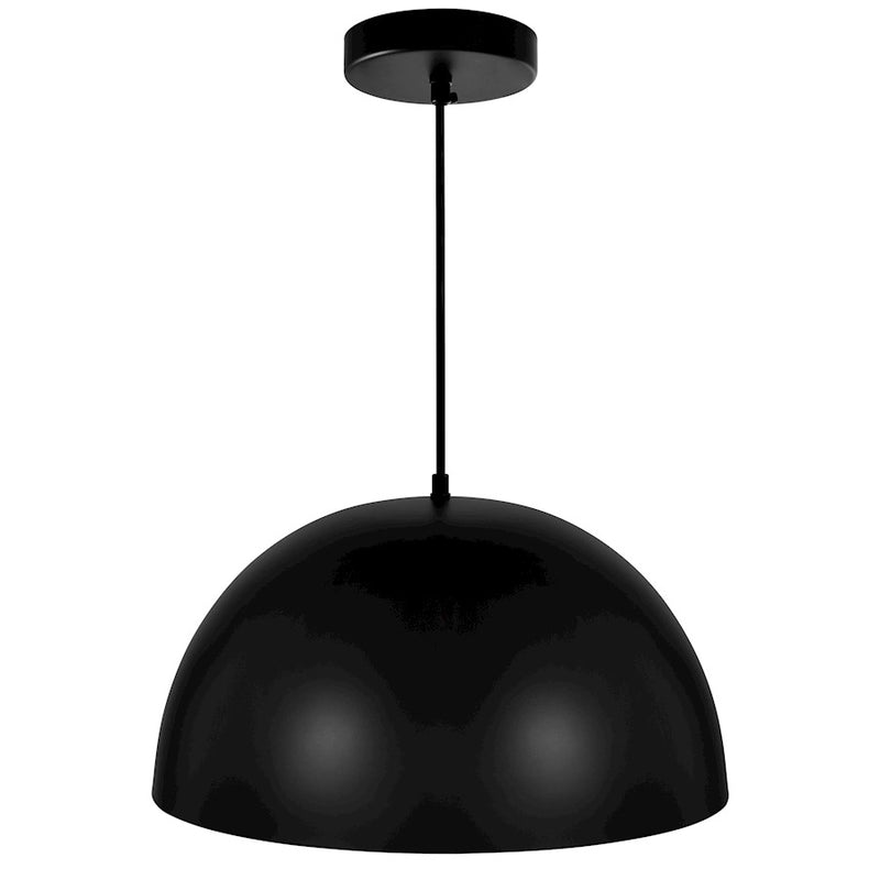CWI Lighting Modest 1 Light Down Pendant, Black