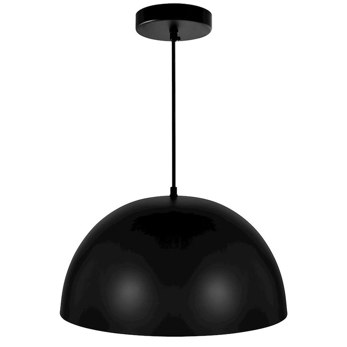 CWI Lighting Modest 1 Light Down Pendant, Black