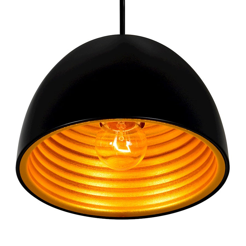 CWI Lighting Modest 1 Light 7" Down Mini Pendant, Black