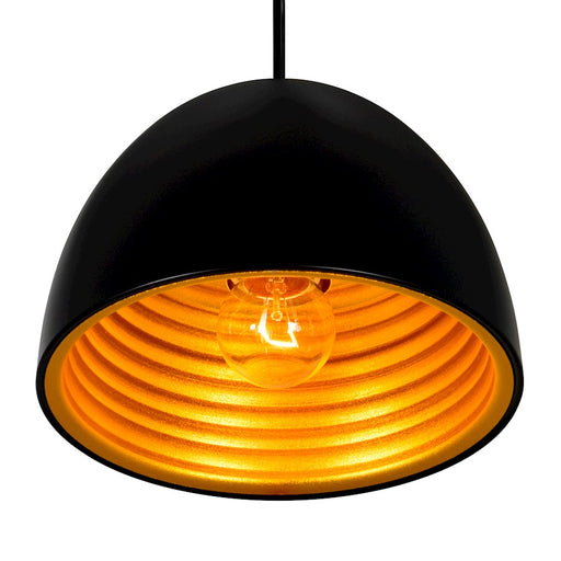 CWI Lighting Modest 1 Light 7" Down Mini Pendant, Black
