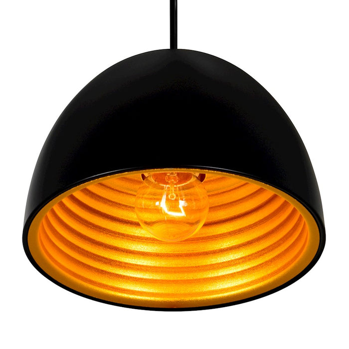 CWI Lighting Modest 1 Light 7" Down Mini Pendant, Black