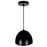 CWI Lighting Modest 1 Light 7" Down Mini Pendant, Black