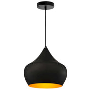 CWI Lighting Dynamic 1 Light 15" Down Pendant, Black - 9632P15-1-101
