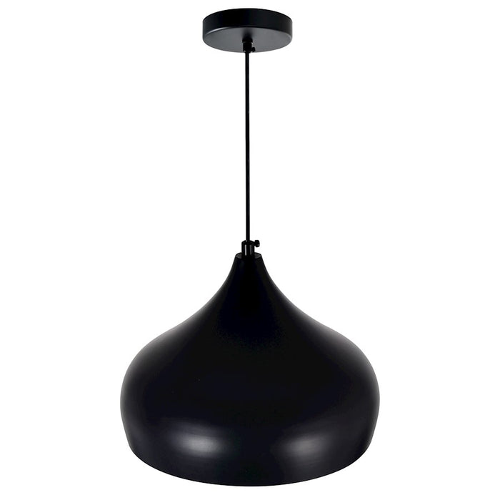CWI Lighting Dynamic 1 Light 13" Down Pendant, Black