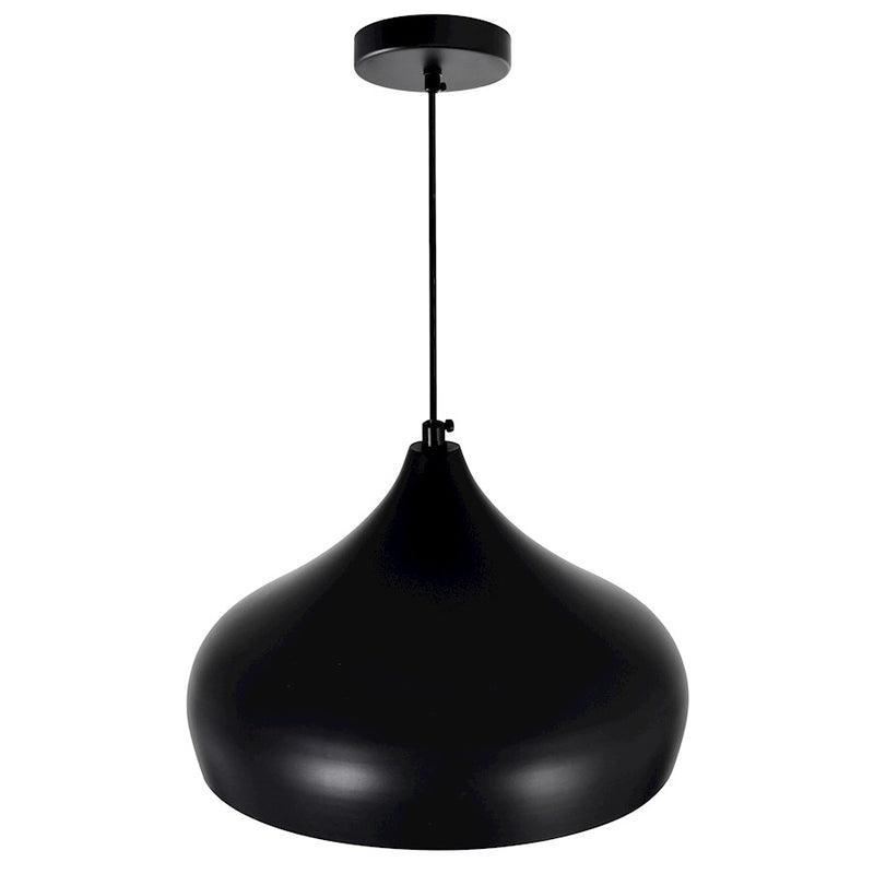 CWI Lighting Dynamic 1 Light 16" Down Pendant, Black