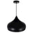 CWI Lighting Dynamic 1 Light 16" Down Pendant, Black