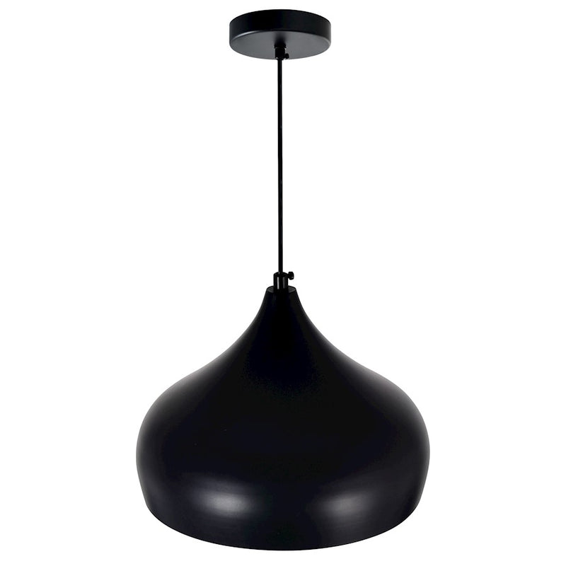 CWI Lighting Dynamic 1 Light 9" Down Pendant, Black