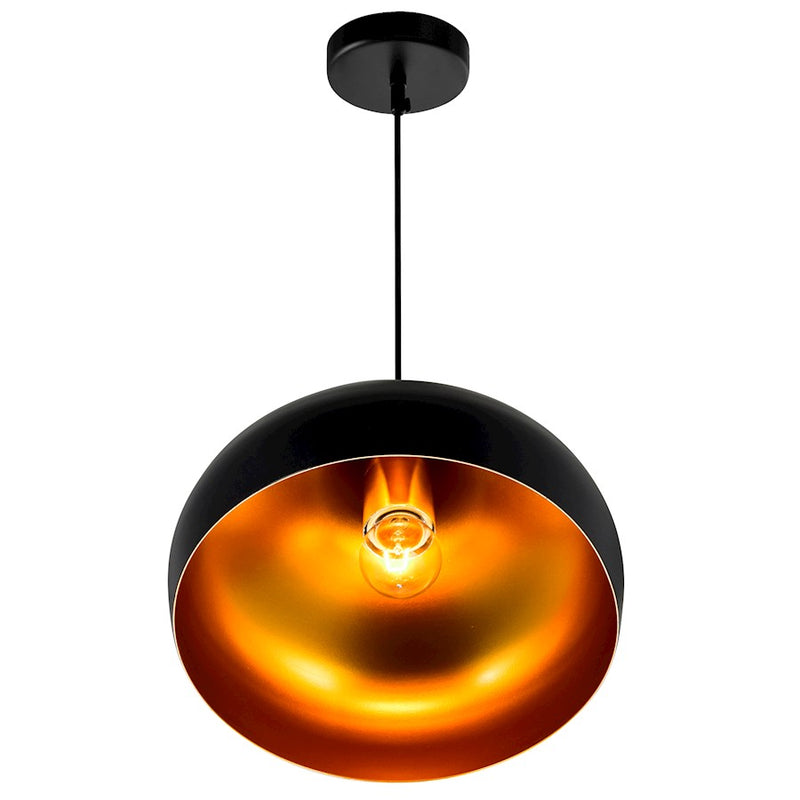 CWI Lighting Dynamic 1 Light 9" Down Pendant, Black