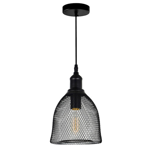 CWI Lighting Drea 1 Light Down Mini Pendant, Black - 9638P7-1-101