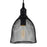 CWI Lighting Drea 1 Light Down Mini Pendant, Black